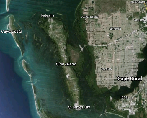Cape Coral Florida Real Estate Arial Map